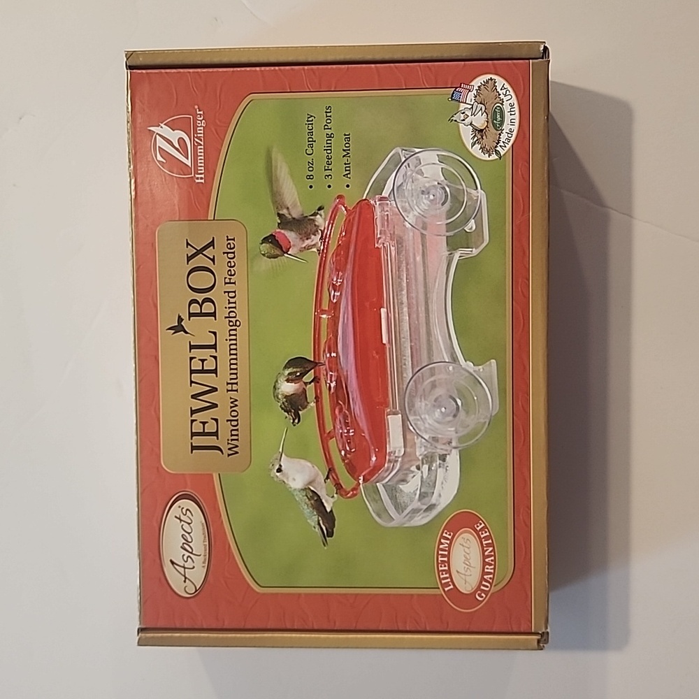 Like-new Aspects Jewel Box Window Hummingbird Feeder - Picture 3 of 13